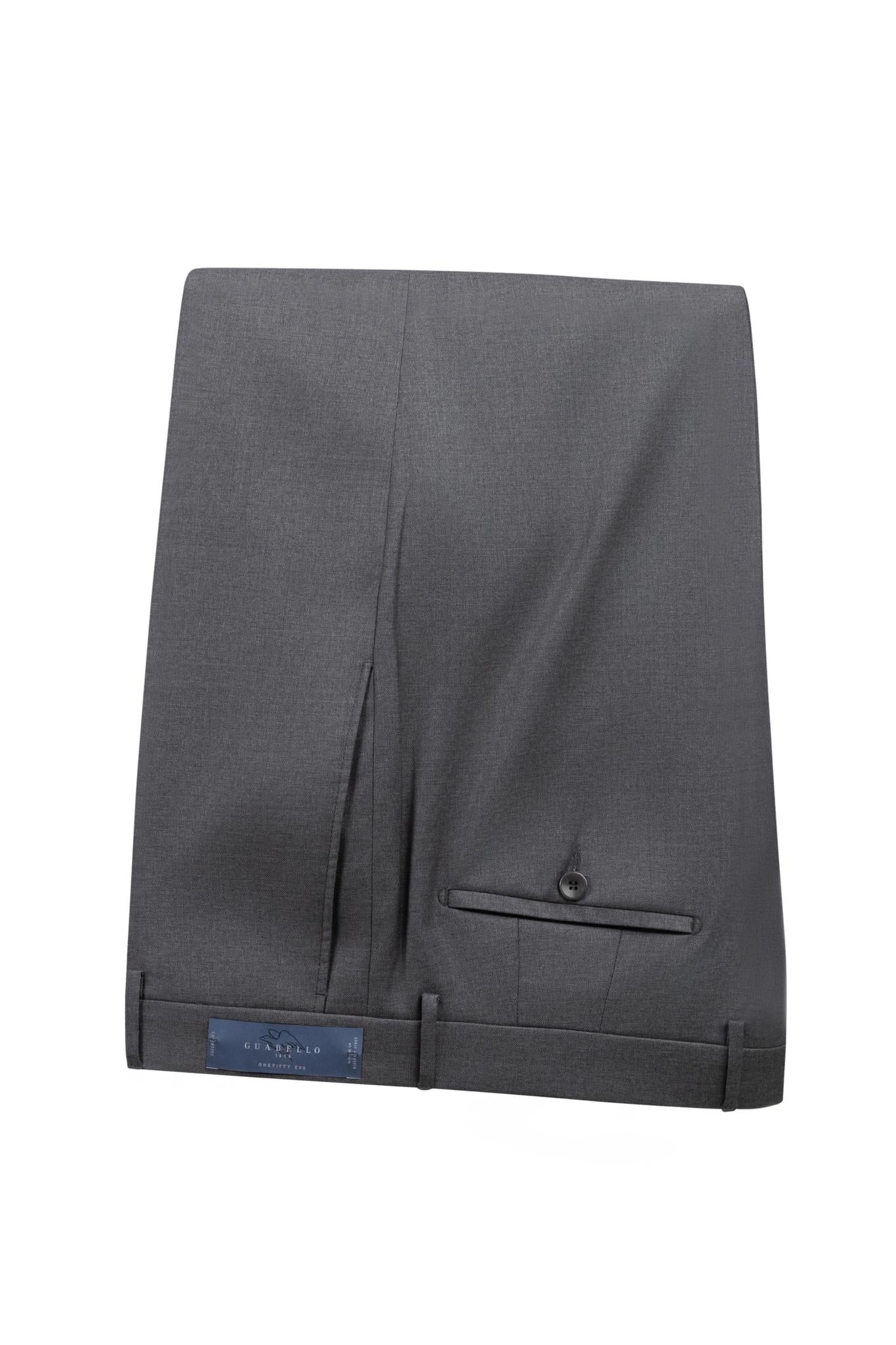 Medium Gray Italian Dress Pant Trimmer Fit Super 150's