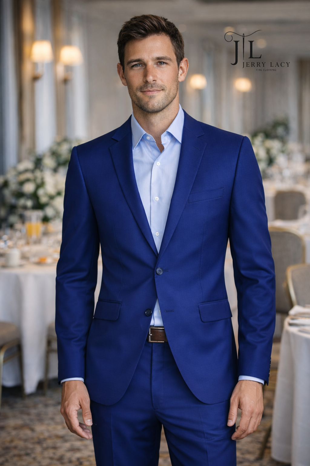 JL Royal Blue Suit Slim Fit