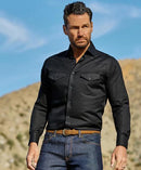 Black Twill Western Shirt