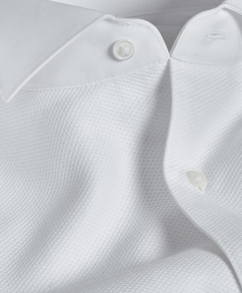 Piqué Wing Collar French Cuff Formal Shirt