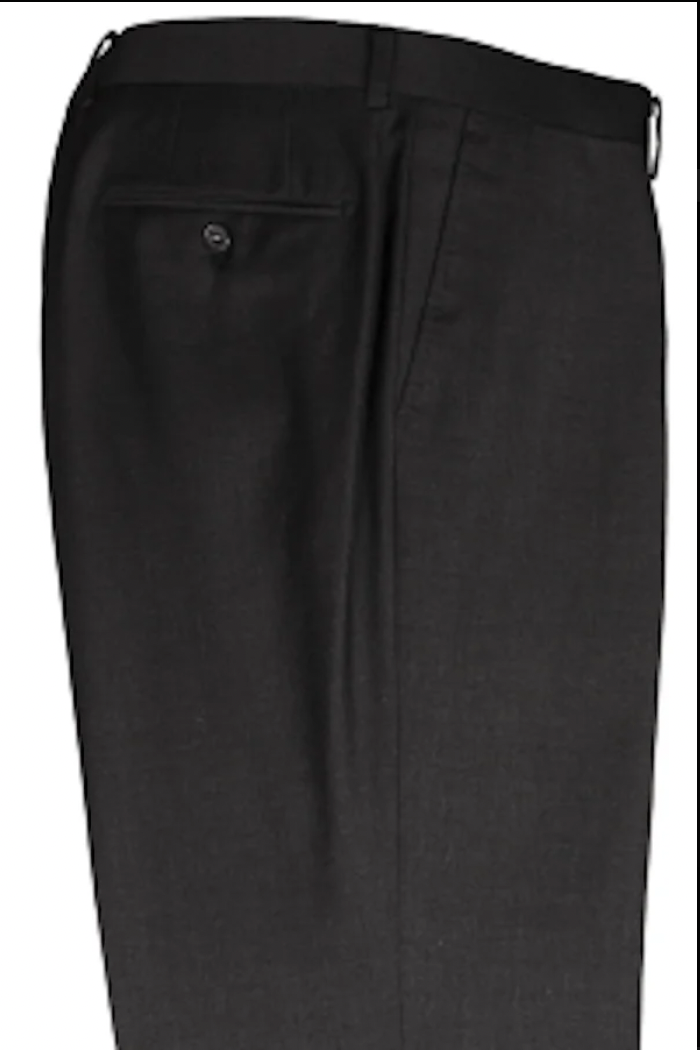 Charcoal Dress Pants Flat Front Super 150's