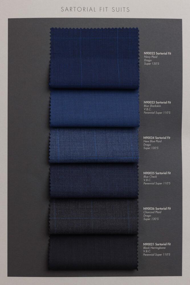 Blue Check Suit Modern Fit Super 110's