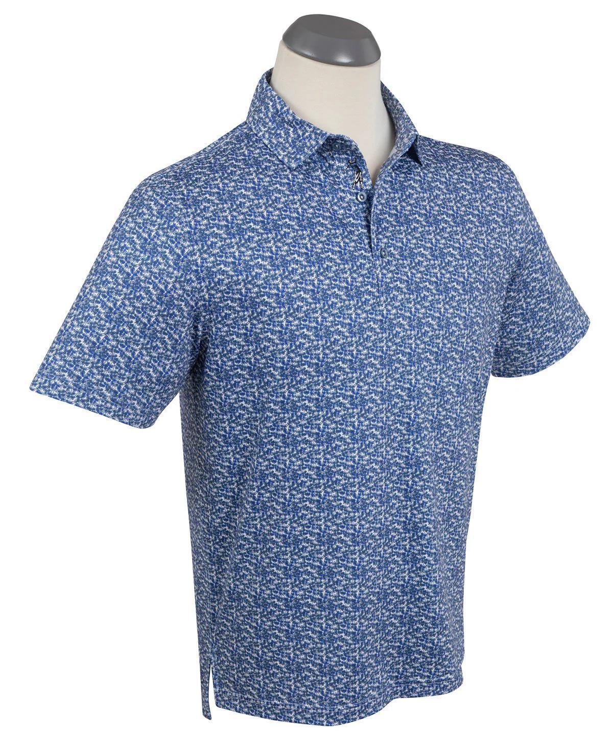 Performance Lucky Print Polo Dutch Blue