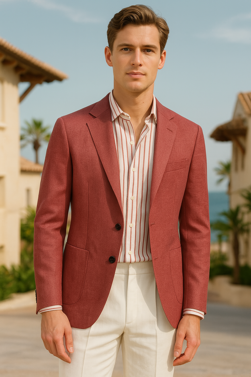 Burnt Orange Ungaro Sport Jacket 100% Wool