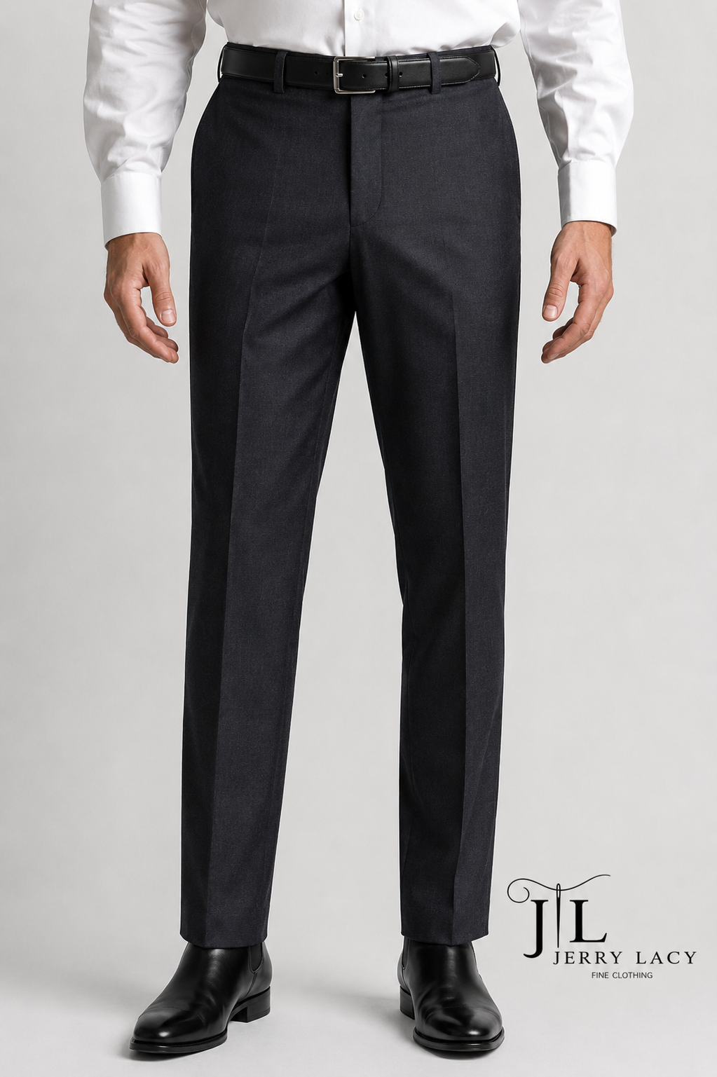 Charcoal Dress Pants Flat Front Super 110's