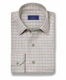Sage Check Cashmere Blend Sport Shirt
