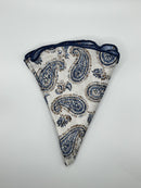 Beige Exploded Paisley/Floral Print Reversible Pocket Circle