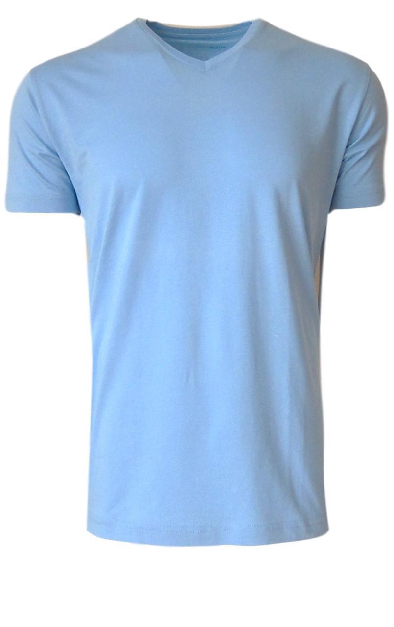 Sky Blue Pima Crew Neck SS