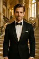 Black Tuxedo Shawl Slim Super 150's