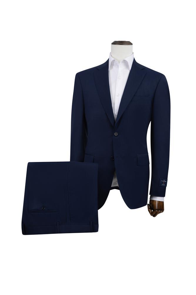 Italian Blue Fancy Suit Cloth by Zegna