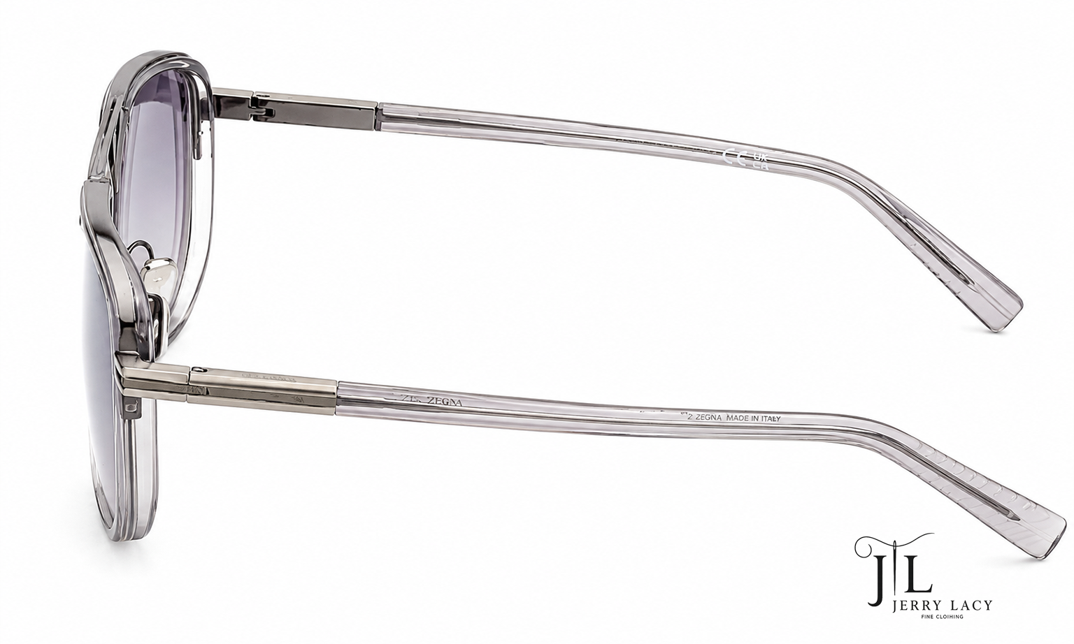 Metal Sunglasses ZEGNA Shiny Grey