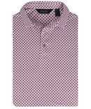 Performance Clover Gingham Print Polo Burg