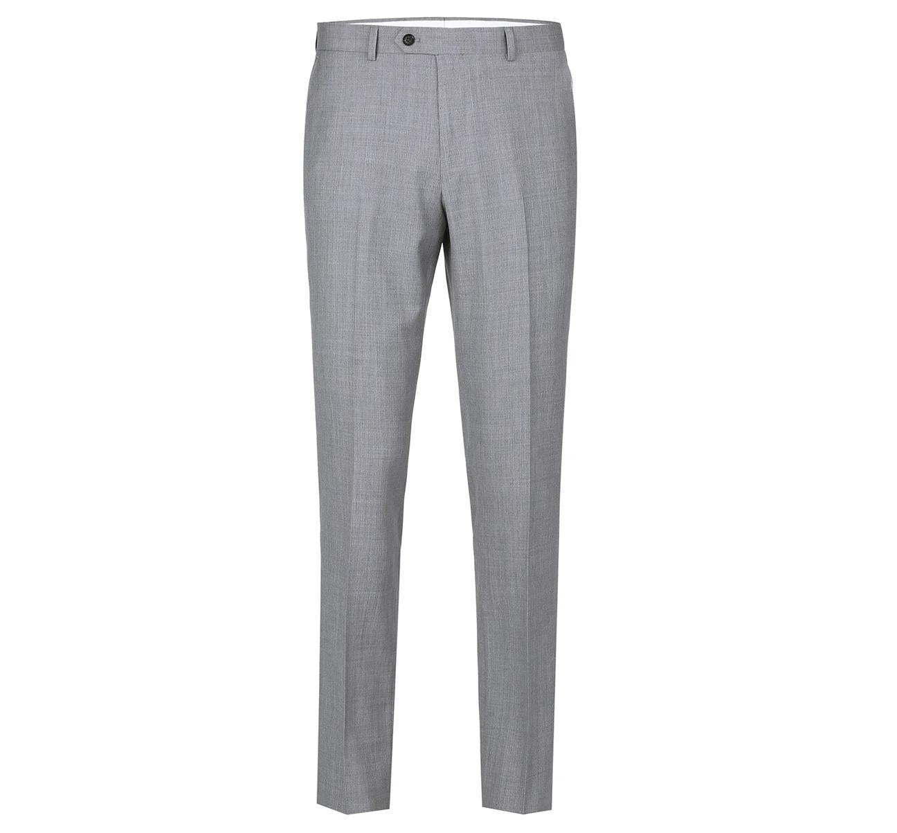JL Suit Light Grey Notch Slim Fit Super 140's