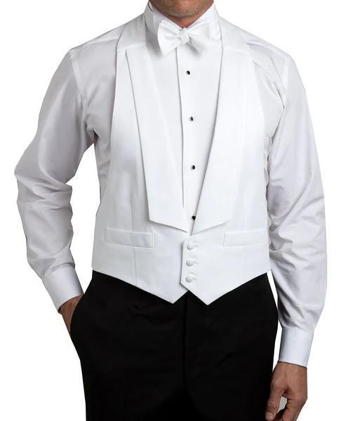 White Pique Formal Vest