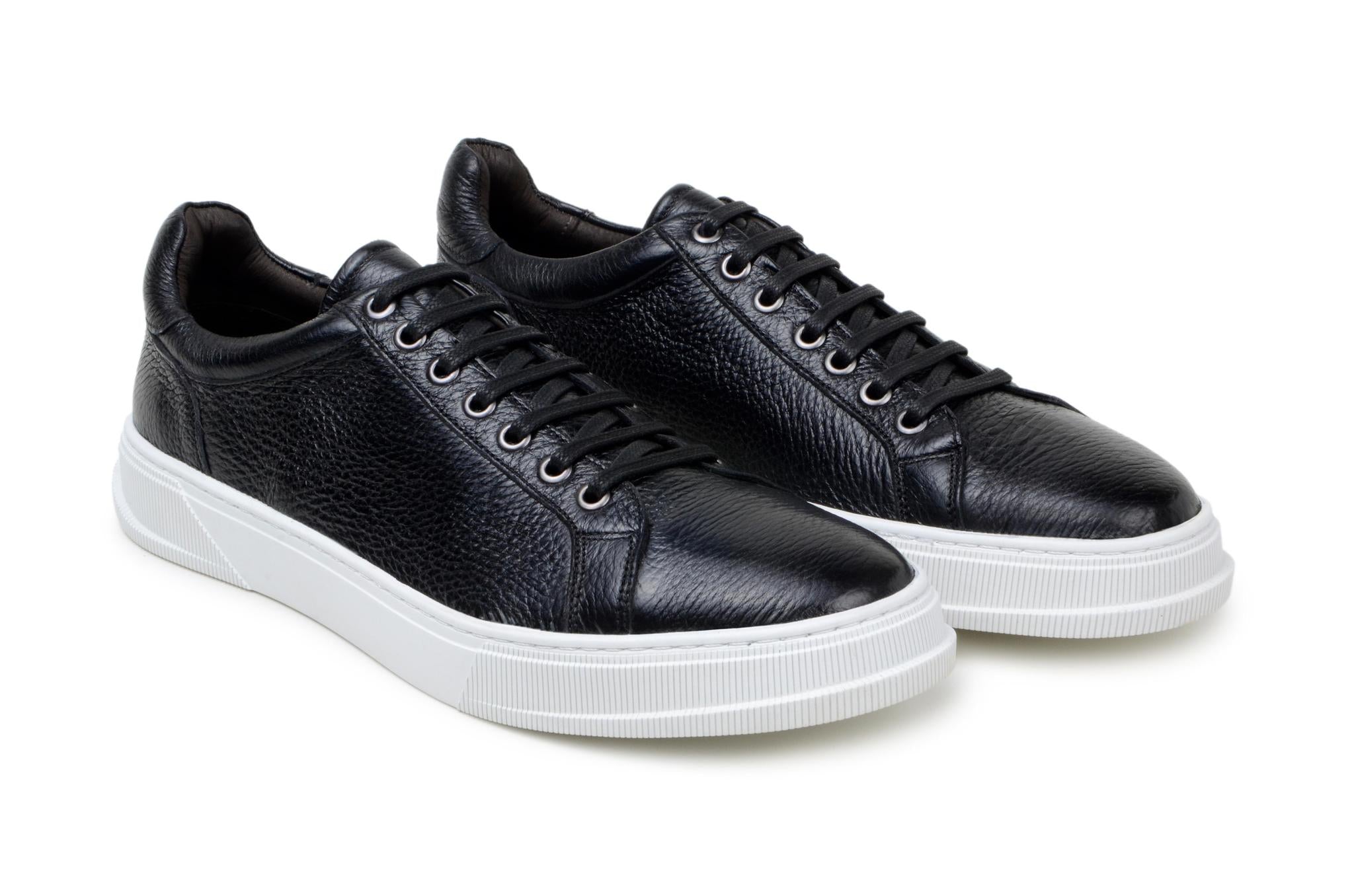 Leather Low Top Sneaker Matteo Black
