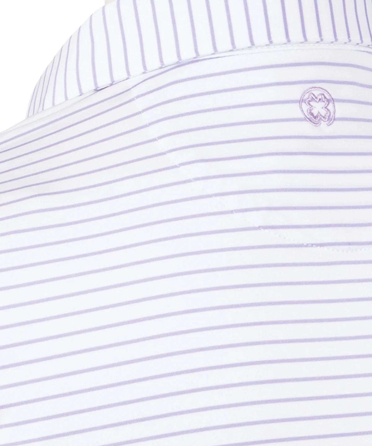 Perform Yarn Dye Laser Stripe Polo Lavender