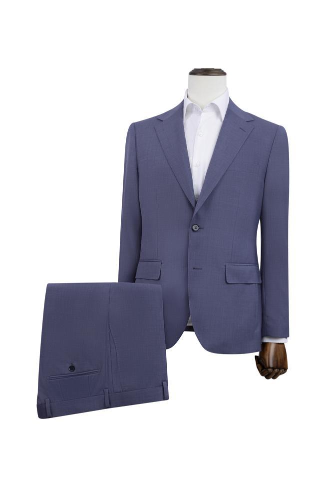 Purple Slim Fit Suit Notch Lapel