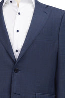 New Blue Plaid Suit Modern Fit Super 130's
