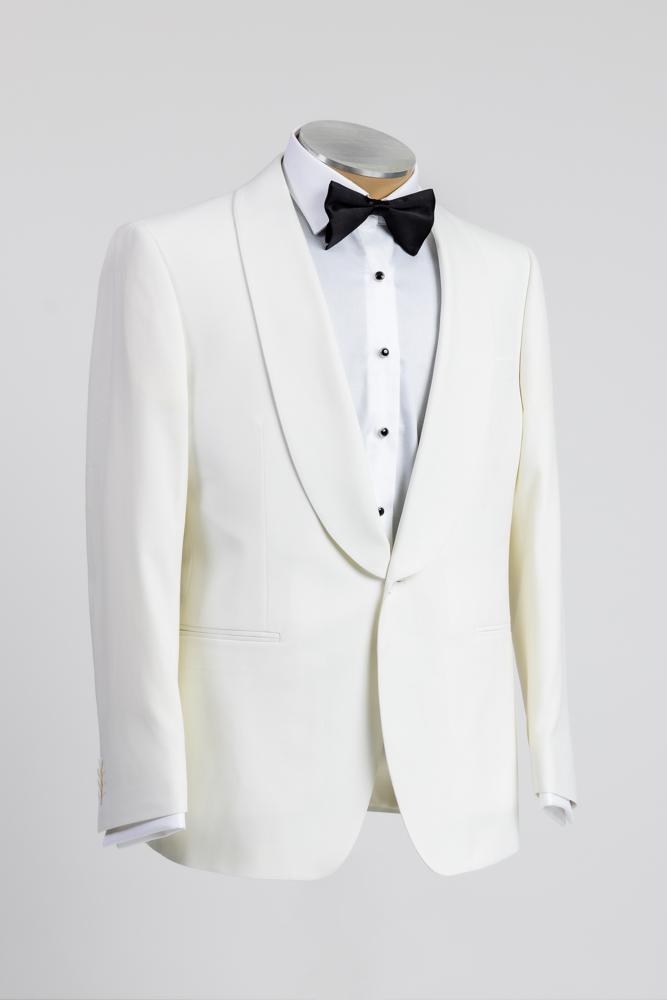 White Dinner Jacket 100% Wool