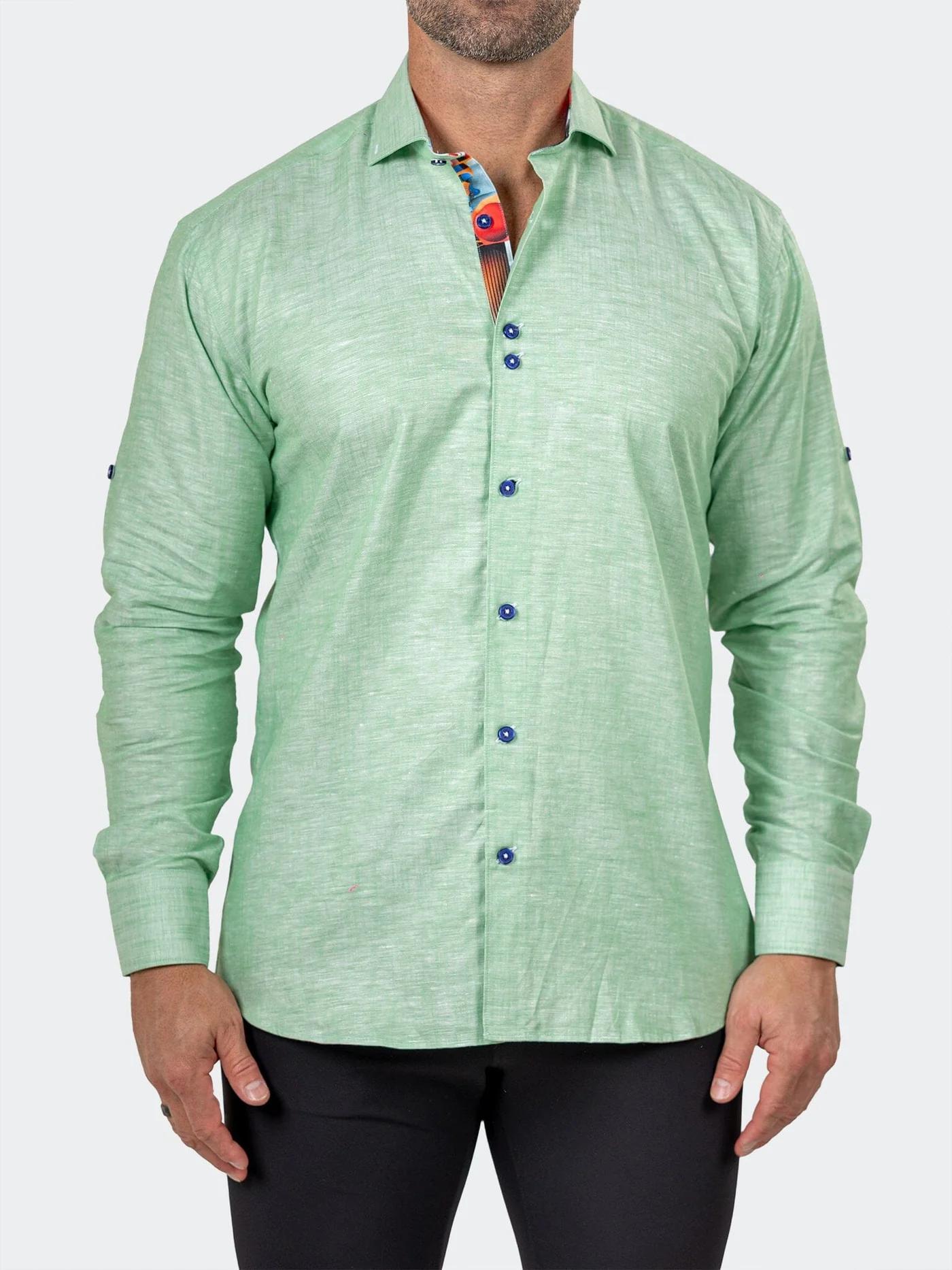 Dress Shirt LS Einstein Marthyr Green 148