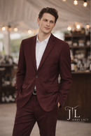 JL Burgundy Suit Slim Fit
