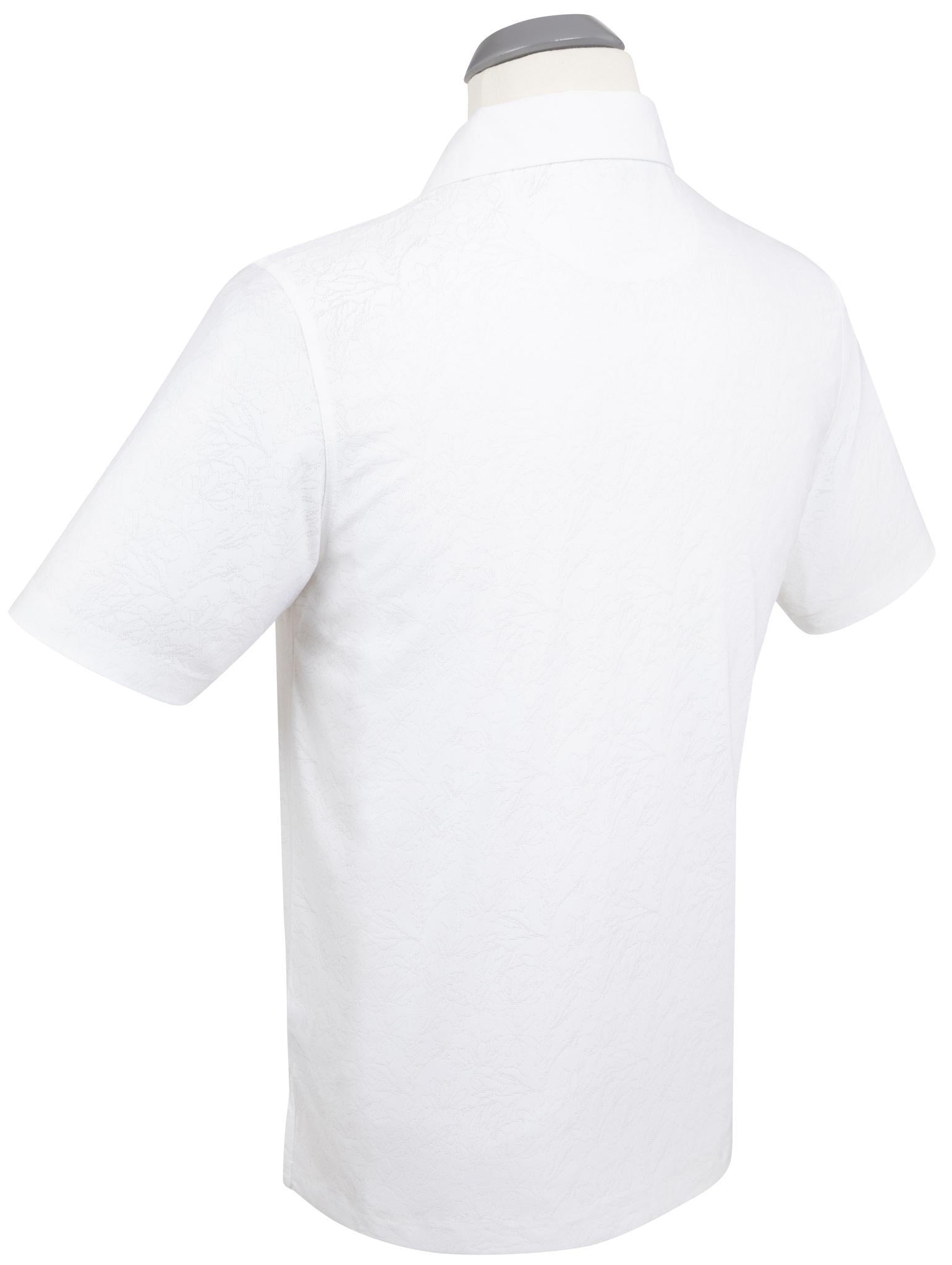 Performance Magnolia JacQuard Polo White