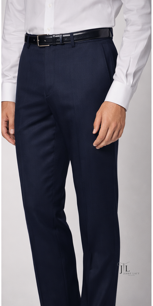 French Blue Italian Dress Pant Modern Fit Super 150's