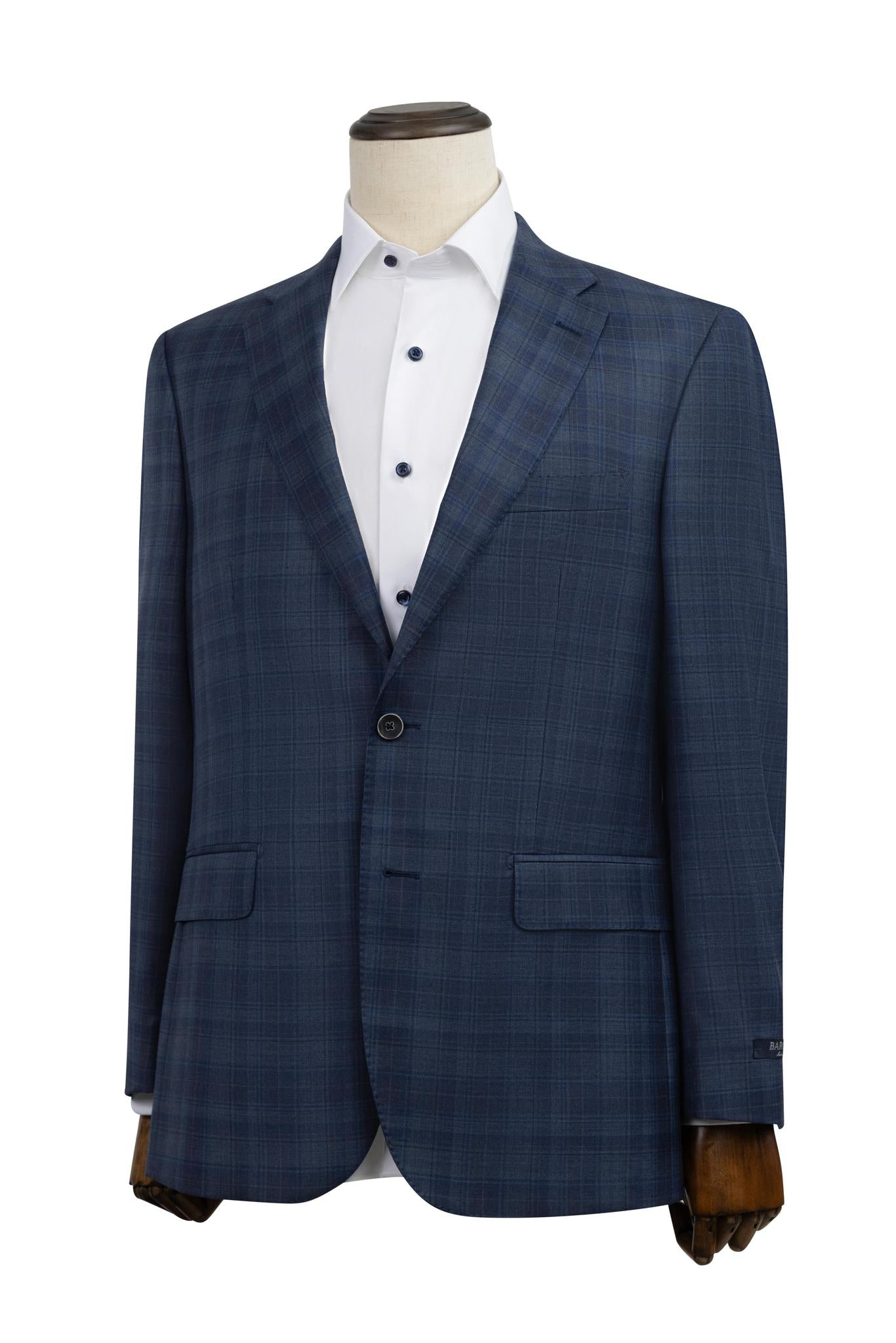 Blue Purple Sport Coat Modern Fit Super 130's