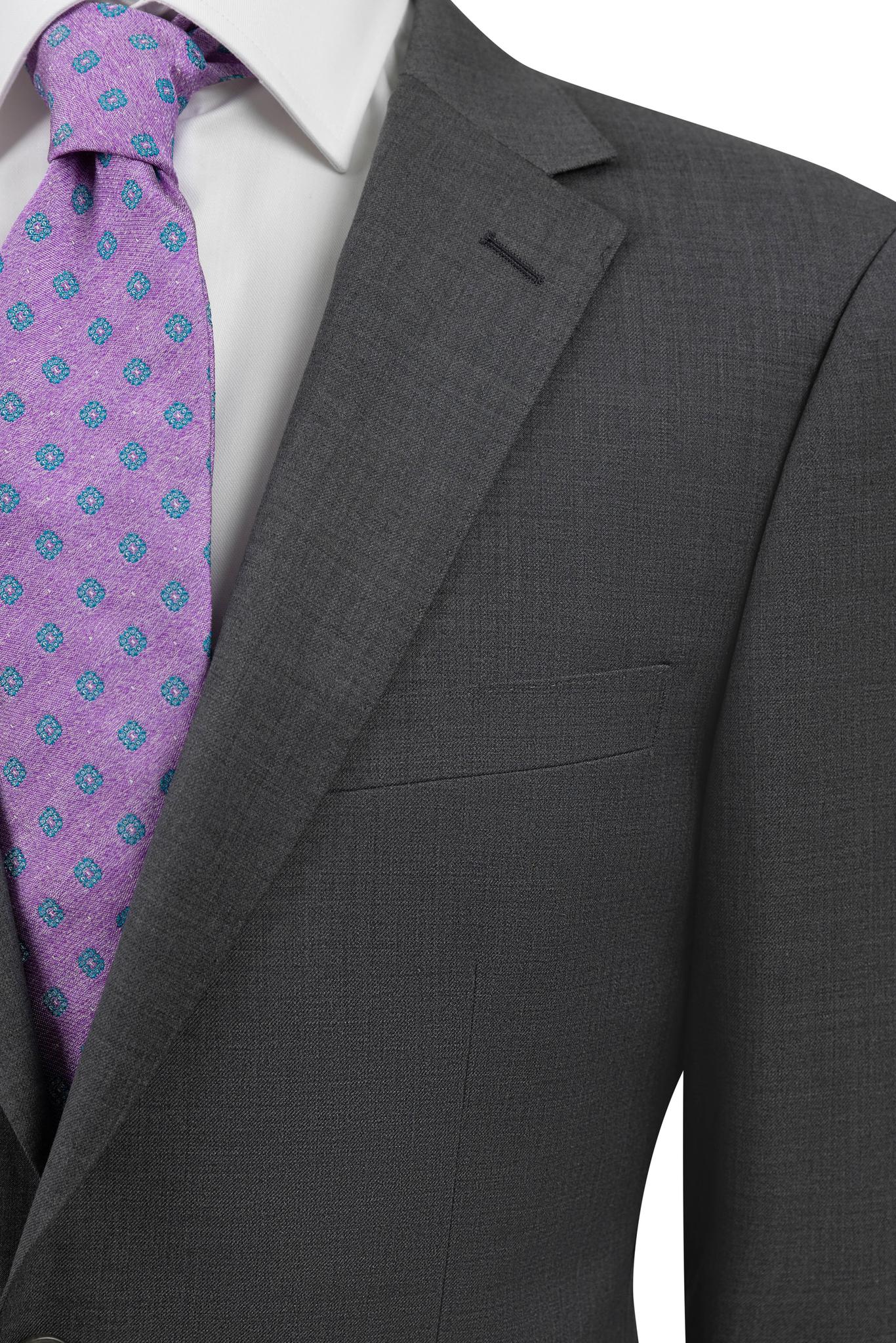Medium Gray Modern Fit Suit Wool & Cashmere