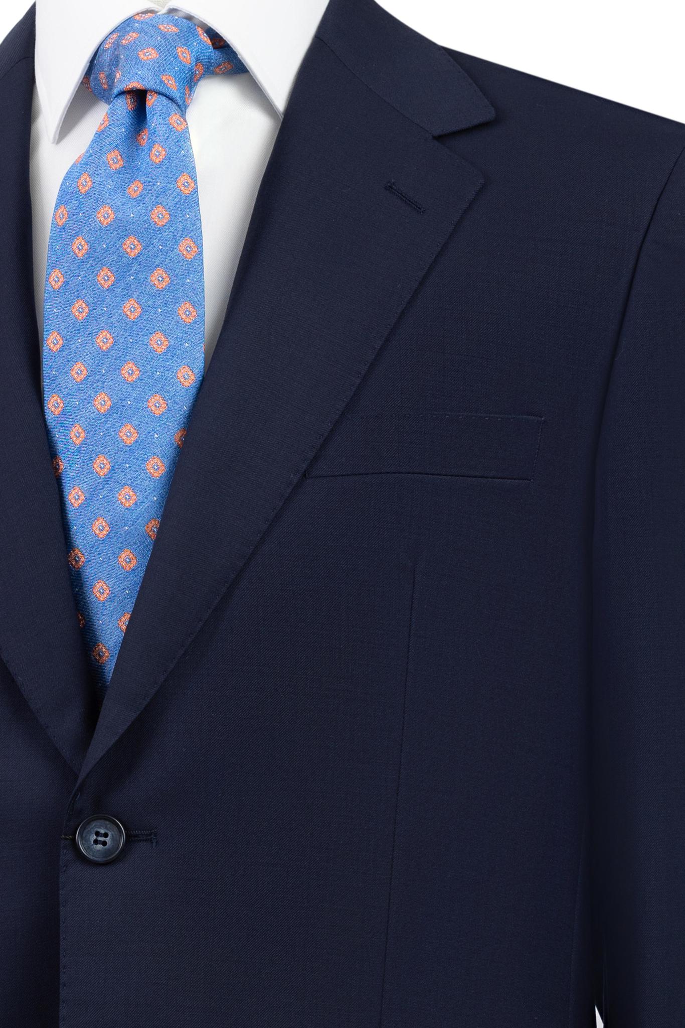 Medium Blue Modern Fit Suit Wool & Cashmere