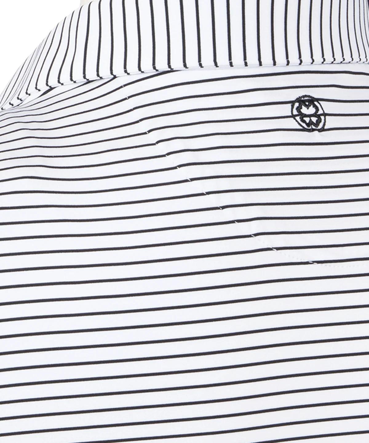 Perform Yarn Dye Laser Stripe Polo Black