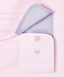 Pink Twill Contrast Dress Shirt
