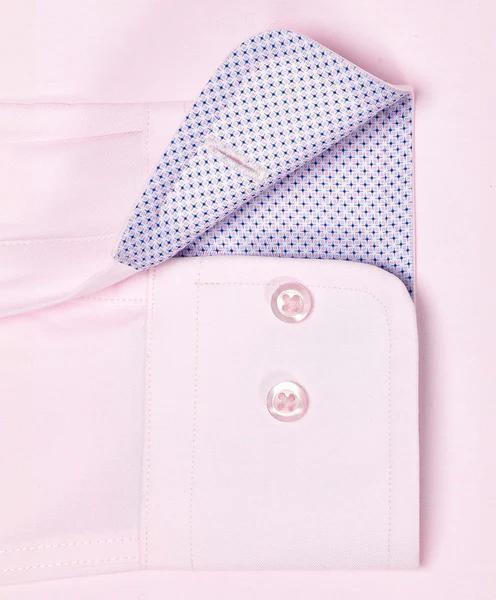 Pink Twill Contrast Dress Shirt