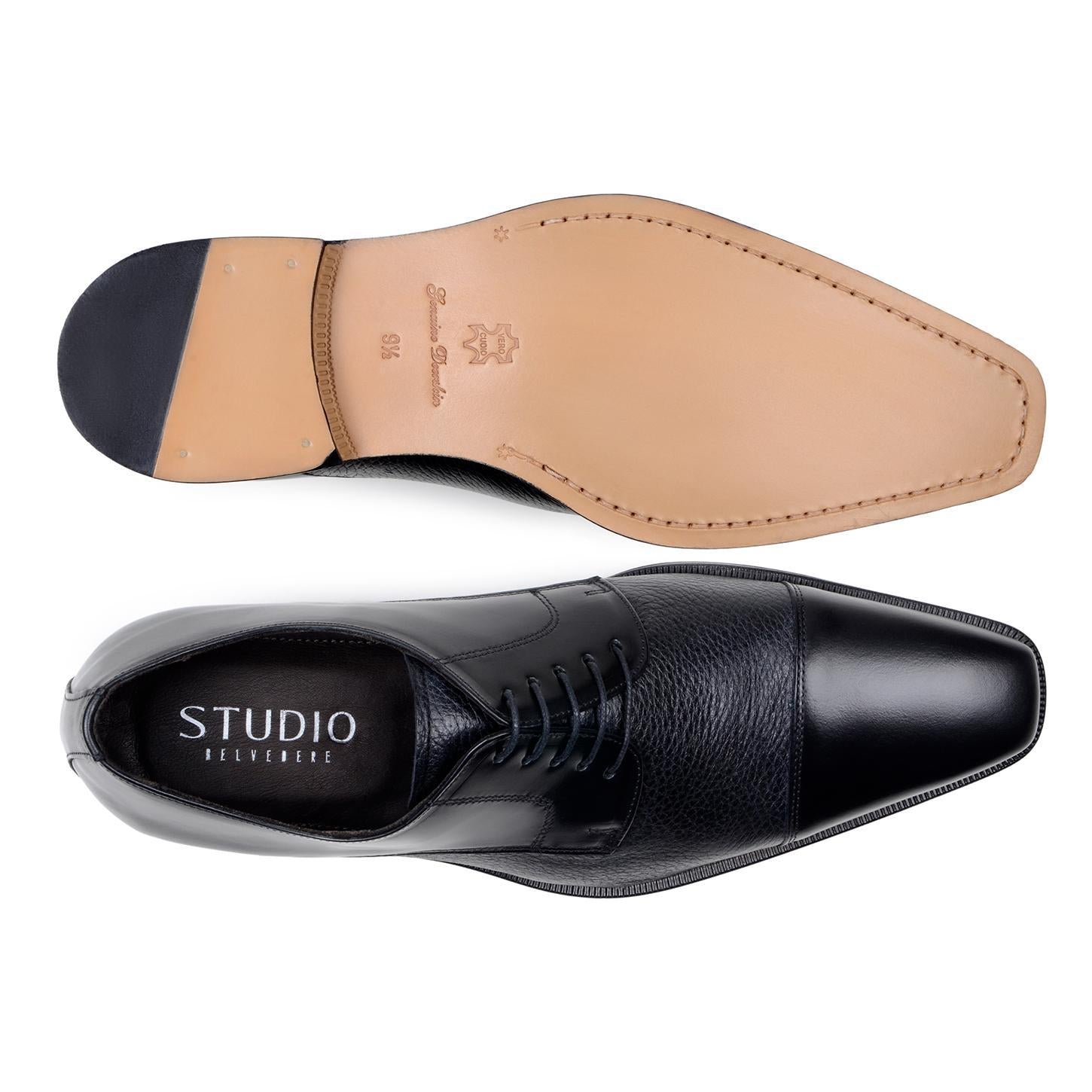 Alexander Cap Toe Lace Up Black
