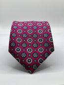 Fucshia Silk Satin NeckTie Geoff
