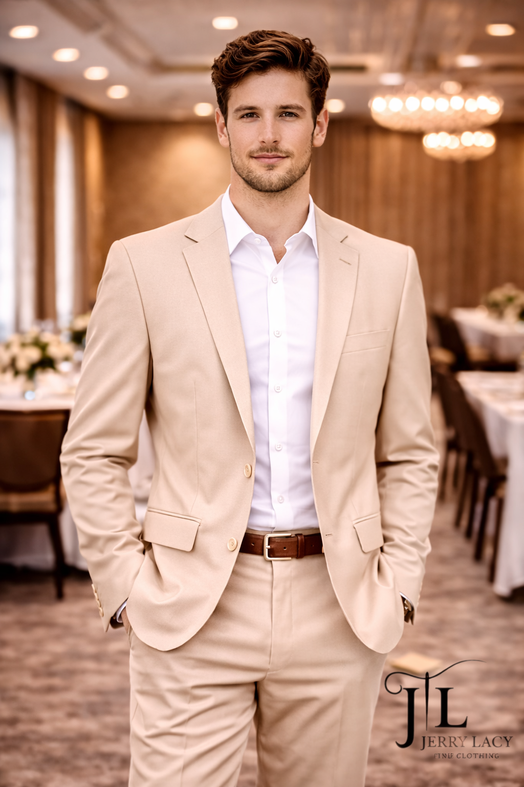 JL Suit Tan Notch Classic Fit