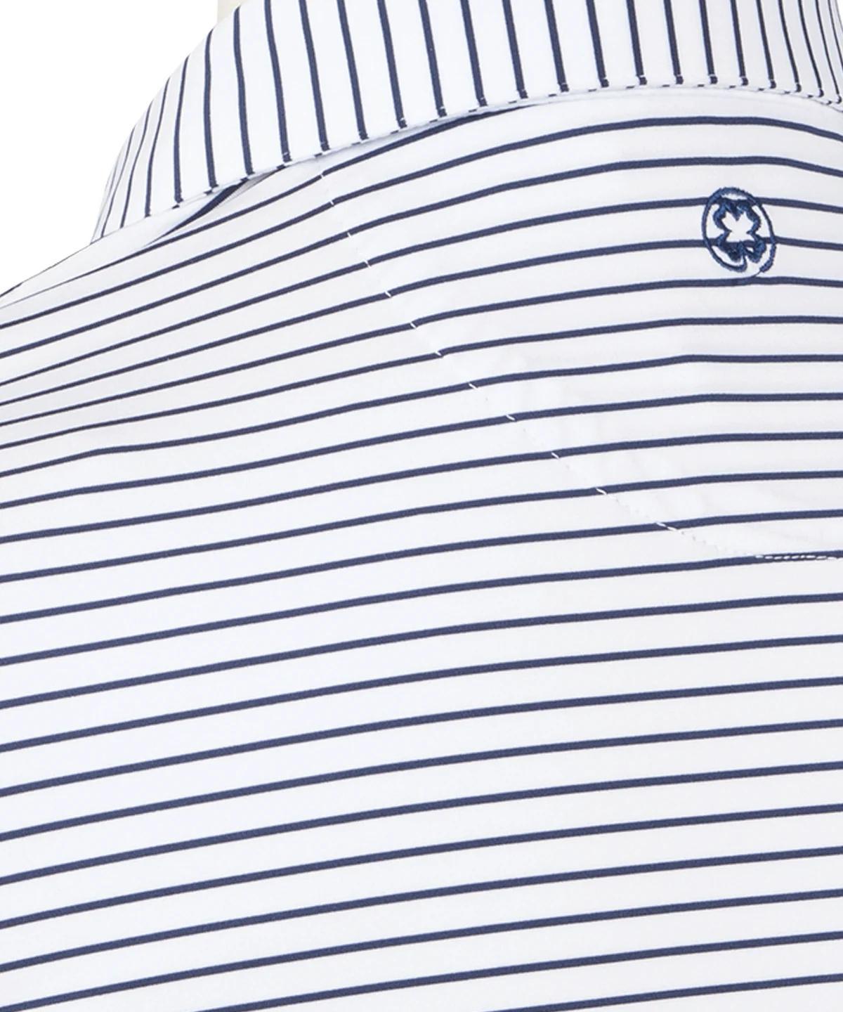 Perform Yarn Dye Laser Stripe Polo Navy