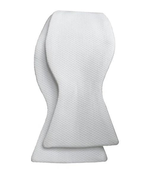 White Pique Self-tie Bow Tie