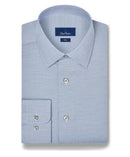 Sky & Navy Micro Twill Stretch Dress Shirt
